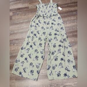 ANGEL’S Forever Young JUMPSUIT | SMOCKED | COLOR SAGE-BLUE-WHITE | SIZE: LARGE |